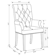 Load image into Gallery viewer, Norwich - Dining Arm Chair With Button Tufting And Rolled Top