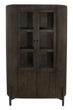Load image into Gallery viewer, Solid Wood Iron Accent Cabinet With Four Doors - Espresso / Black
