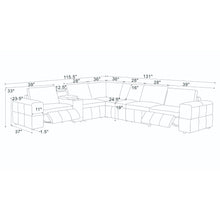 Load image into Gallery viewer, Upholstered Large Arms Sectional With Recliner Seats