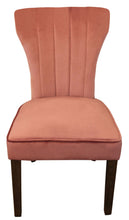 Load image into Gallery viewer, Upholstered Velvet Dining Parsons Chairs (Set of 2) - Blush / Brown