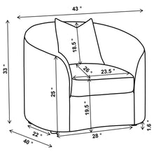 Load image into Gallery viewer, Rory - Sloped Arms Chair With Pillow - White