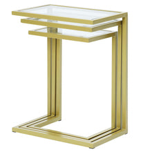 Load image into Gallery viewer, Glass Rectangular End Table - Chrome