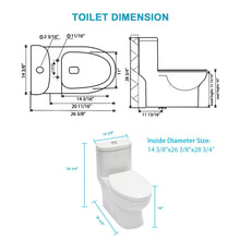 Load image into Gallery viewer, 1 Piece Toilet For Bathroom, Dual Flush, Soft Closing Seat - White