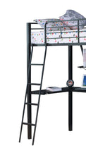 Load image into Gallery viewer, Senon - Twin Loft Bed With Desk - Black / Silver