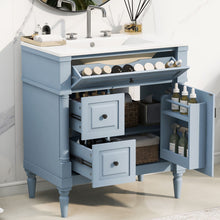 Load image into Gallery viewer, Modern Bathroom Vanity With Sink, Freestanding Cabinet With Flip Drawer & Adjustable Shelf