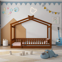 Load image into Gallery viewer, Bed House Bed Frame With Fence