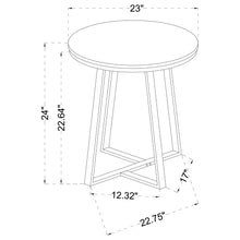 Load image into Gallery viewer, Round End Table With Base, Living Room Furniture - White