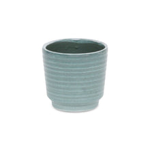 Load image into Gallery viewer, Striped Round Pot Planter (487406) - Green