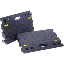 Load image into Gallery viewer, Heavy Duty Plastic 4" High Portable Automotive Curb Ramp For Cars & Wheelchairs Interlocking Design - Black