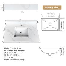 Load image into Gallery viewer, Bathroom Vanity Top With Undermount Single Bowl Sink