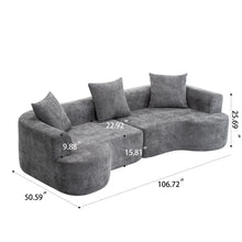 Load image into Gallery viewer, Modern Style Ultra Smooth Curved Sofa With 3 Pillows