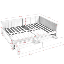 Load image into Gallery viewer, Upholstered Tufted Daybed Frame With Storage Drawers