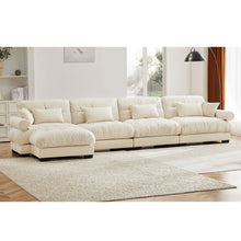 Load image into Gallery viewer, Super Comfort Oversized Modular Sectional Sofa With Movable Ottoman
