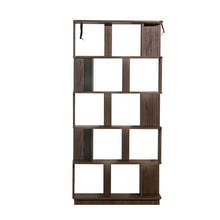 Load image into Gallery viewer, 5 Tier Open Bookshelf, Free Combination Storage Shelving For Living Room - Dark Brown