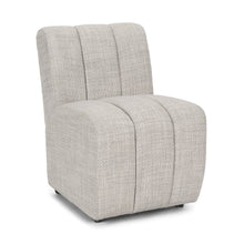 Load image into Gallery viewer, Upholstered Fabric Dining Side Chair With Wheels - Gray / Black