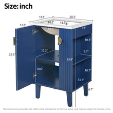 Load image into Gallery viewer, Bathroom Vanity With Sink, Soft-Close Door, Half-Moon Pulls