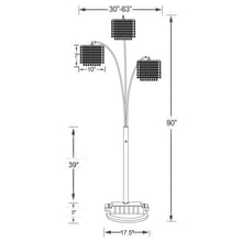 Load image into Gallery viewer, Bali - Shores Hanging Crystal Arc Floor Lamp Floor Lamp - Chrome