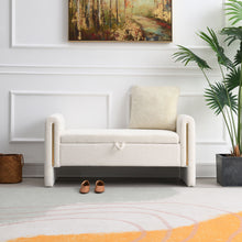 Load image into Gallery viewer, Modern Teddy Upholstered Large Bed End Bench With Arms And Storage