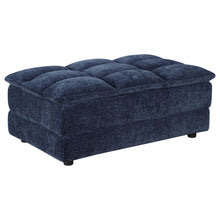 Load image into Gallery viewer, Azure - Upholstered Rectangular Ottoman - Blue