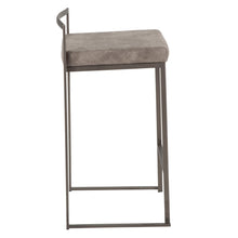 Load image into Gallery viewer, Fuji - Contemporary Stackable Counter Stool (Set of 2) - Antique / Stone