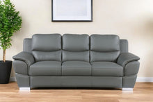 Load image into Gallery viewer, Sofa Leather With Silver Legs - Gray