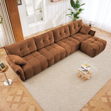 Load image into Gallery viewer, Sofa Set With Ottoman And Pillows, Textured, High Resilience Cushions