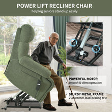 Load image into Gallery viewer, Oversized Power Lift Recliner Chai With Remote Control, Side Pocket, Spacious Seat