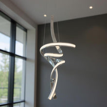 Load image into Gallery viewer, 2 Light Metal LED Dimmable Chandelier - Silver