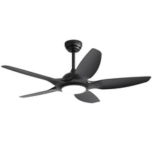 Load image into Gallery viewer, Ceiling Fan With Dimmable LED Light And Remote Control, 5 Blades DC Motor - Black