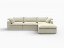 Load image into Gallery viewer, Two Piece Living Room Set Blend Modular Sofa With Ottoman Storage - Khaki
