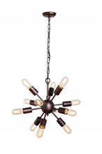 Load image into Gallery viewer, Sputnik Twelve Light Metal Chandelier - Brown
