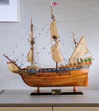 Load image into Gallery viewer, Mayflower Boat Hand Painted Decorative Boat - Brown