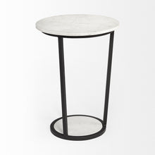Load image into Gallery viewer, Marble End Table - Black And White