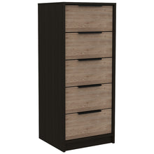 Load image into Gallery viewer, Five Drawer Standard Chest - Brown And Black