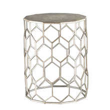 Load image into Gallery viewer, Antiqued Honeycomb Hexagonal End Table - Gold / Honey