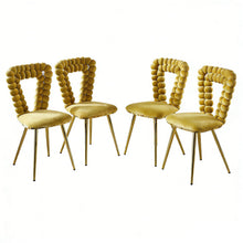 Load image into Gallery viewer, Modern Chair With Iron Tube Legs, Soft Cushions And Comfortable Backrest, Suitable For Dining Room, Living Room, Cafe, Hairball Back