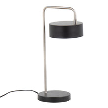 Load image into Gallery viewer, Puck - Contemporary Table Lamp - Nickel / Black