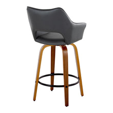 Load image into Gallery viewer, Mustang - Contemporary Fixed Height Counter Stool With Swivel With Round Footrest (Set of 2)