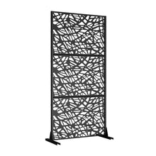 Load image into Gallery viewer, Three Panel Screen Room Divider (720215) - Black