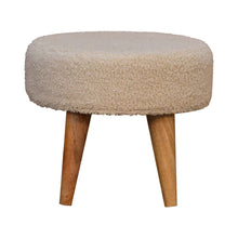 Load image into Gallery viewer, Petite Footstool - Cream / Brown
