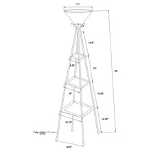 Load image into Gallery viewer, Sentinel - 3 Shelf Frosted Torchiere Floor Lamp With Shelves - Black