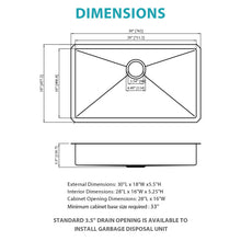 Load image into Gallery viewer, Undermount Sink, Low Depth Single Bowl