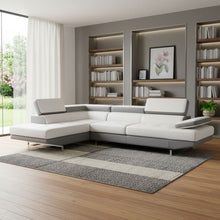 Load image into Gallery viewer, Leather L Shaped Two Piece Corner Sectional - White