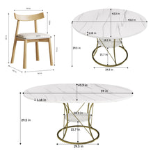 Load image into Gallery viewer, Round Extendable Dining Table Set With Chairs