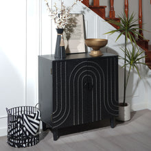 Load image into Gallery viewer, 2 Door Storage Cabinet With Adjustable Shelf - Black