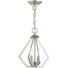 Load image into Gallery viewer, 13" Two Light Dimmable Chandelier With Shades - Nickel
