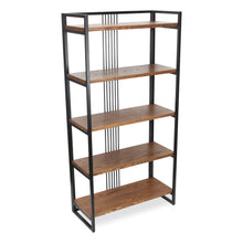 Load image into Gallery viewer, Five Tier Etagere Bookcase - Brown
