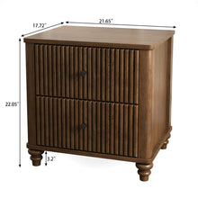 Load image into Gallery viewer, Fluted Nightstand With 3 Drawers