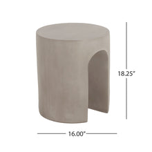 Load image into Gallery viewer, Outdoor Round With U Shape Side Table - Light Gray