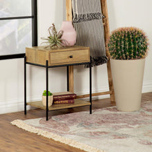 Load image into Gallery viewer, 1 Drawer Accent Table With Bottom Shelf - Brown